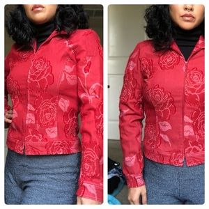 DopeAss Elliott Lauren Red Floral Jacket